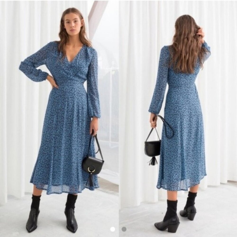 Sheer printed midi dress
